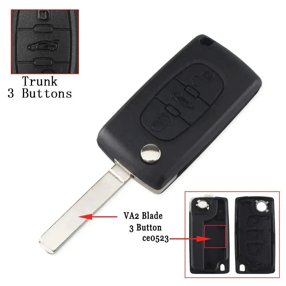 Car Key Shell Replacement for Peugeot — product view 14