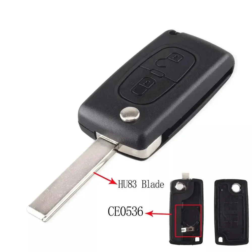 Car Key Shell Replacement for Peugeot — product view 8