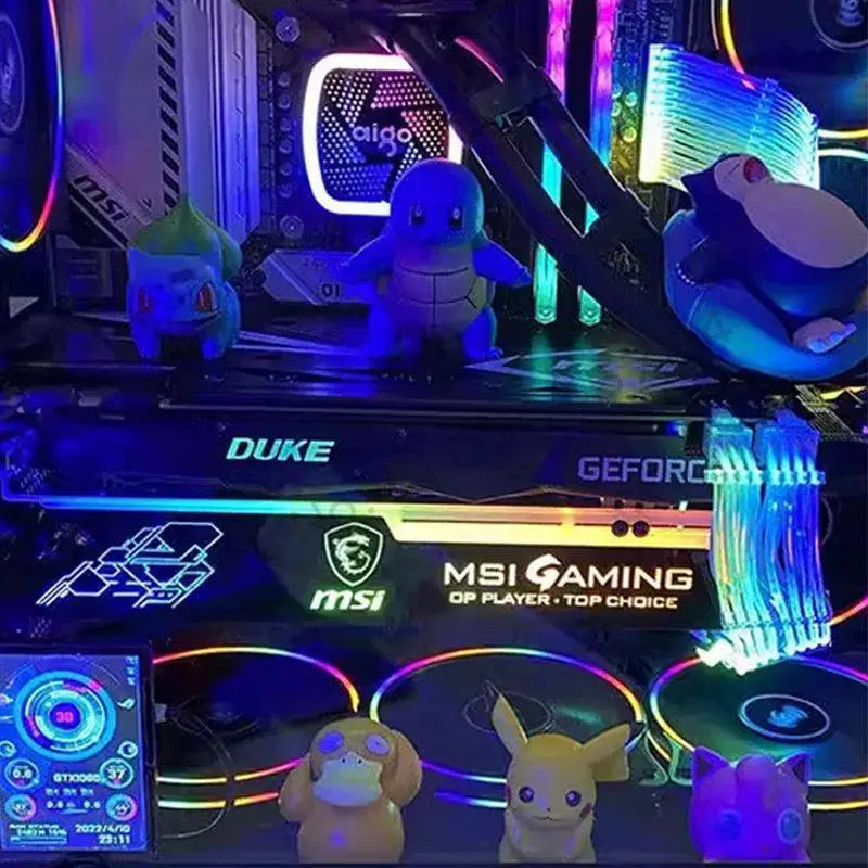 Phantom GPU Bracket Elevate Setup With Vibrant RGB Lighting