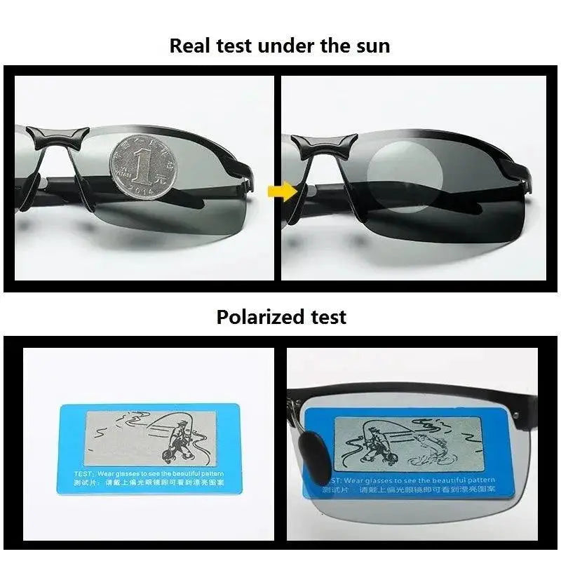 Photochromic Polarized Sunglasses For Men UV Protection