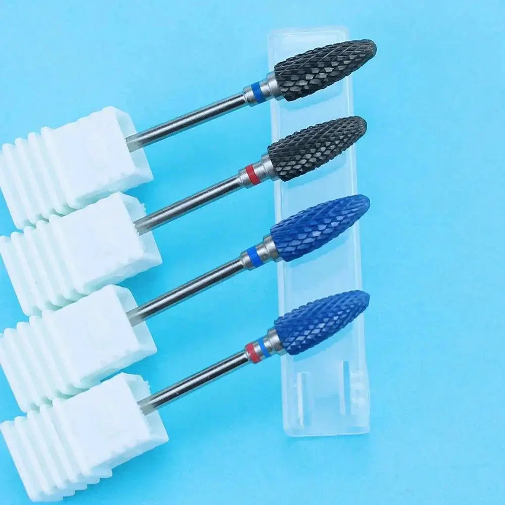 Pink And Blue Ceramic Nail Drill Bit Set Pro Accessories