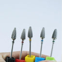 Pink And Blue Ceramic Nail Drill Bit Set Professional Accessories