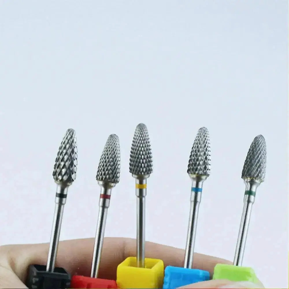 Pink And Blue Ceramic Nail Drill Bit Set Pro Accessories