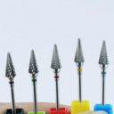 Pink And Blue Ceramic Nail Drill Bit Set Professional Accessories