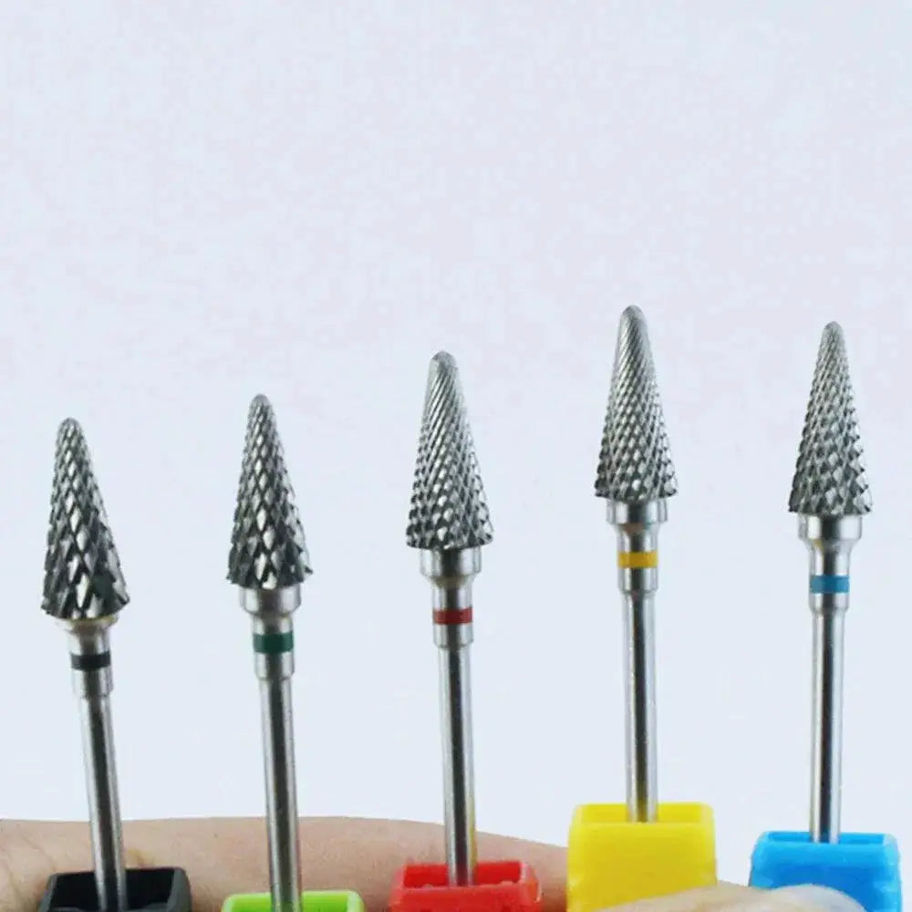 Pink And Blue Ceramic Nail Drill Bit Set Pro Accessories