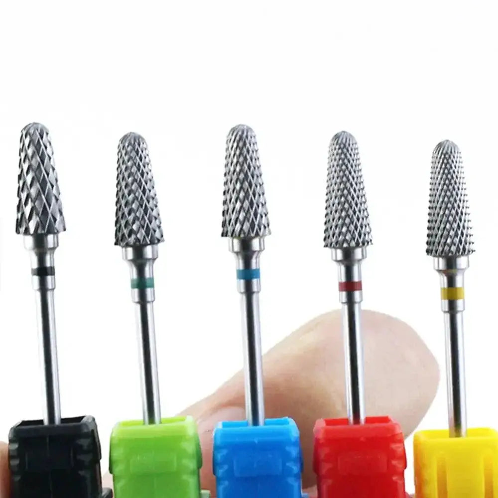 Pink And Blue Ceramic Nail Drill Bit Set Pro Accessories
