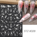 Pink Blusher Gradient Nail Art Sticker Manicure Set Easy Apply