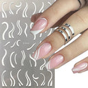 Pink Blusher Gradient Nail Art Sticker Manicure Set Easy Apply