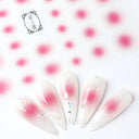 Pink Blusher Gradient Nail Art Sticker Manicure Set Easy Apply