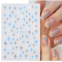 Pink Blusher Gradient Nail Art Sticker Manicure Set Easy Apply