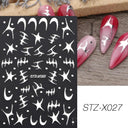 Pink Blusher Gradient Nail Art Sticker Manicure Set Easy Apply