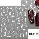 Pink Blusher Gradient Nail Art Sticker Manicure Set Easy Apply