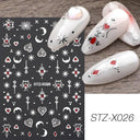 Pink Blusher Gradient Nail Art Sticker Manicure Set Easy Apply