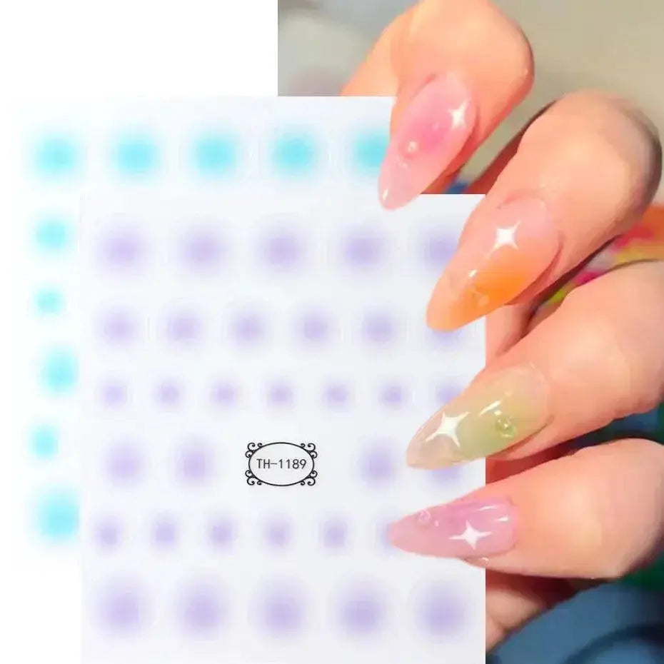 Pink Blusher Gradient Nail Art Sticker Kit Easy Apply