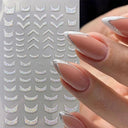 Pink Blusher Gradient Nail Art Sticker Manicure Set Easy Apply