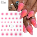 Pink Blusher Gradient Nail Art Sticker Manicure Set Easy Apply