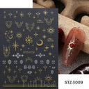 Pink Blusher Gradient Nail Art Sticker Manicure Set Easy Apply