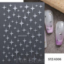 Pink Blusher Gradient Nail Art Sticker Manicure Set Easy Apply