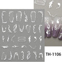 Pink Blusher Gradient Nail Art Sticker Manicure Set Easy Apply