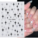Pink Blusher Gradient Nail Art Sticker Manicure Set Easy Apply