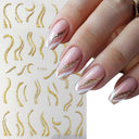 Pink Blusher Gradient Nail Art Sticker Manicure Set Easy Apply