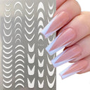 Pink Blusher Gradient Nail Art Sticker Manicure Set Easy Apply