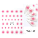 Pink Blusher Gradient Nail Art Sticker Manicure Set Easy Apply