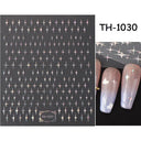 Pink Blusher Gradient Nail Art Sticker Manicure Set Easy Apply