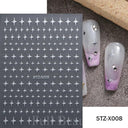 Pink Blusher Gradient Nail Art Sticker Manicure Set Easy Apply