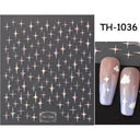 Pink Blusher Gradient Nail Art Sticker Manicure Set Easy Apply