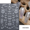 Pink Blusher Gradient Nail Art Sticker Manicure Set Easy Apply