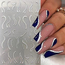 Pink Blusher Gradient Nail Art Sticker Manicure Set Easy Apply