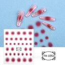Pink Blusher Gradient Nail Art Sticker Manicure Set Easy Apply