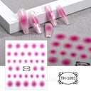 Pink Blusher Gradient Nail Art Sticker Manicure Set Easy Apply