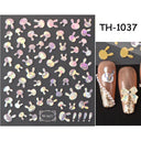 Pink Blusher Gradient Nail Art Sticker Manicure Set Easy Apply