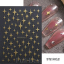 Pink Blusher Gradient Nail Art Sticker Manicure Set Easy Apply