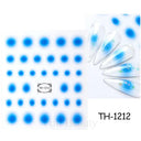 Pink Blusher Gradient Nail Art Sticker Manicure Set Easy Apply