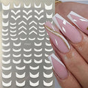 Pink Blusher Gradient Nail Art Sticker Manicure Set Easy Apply