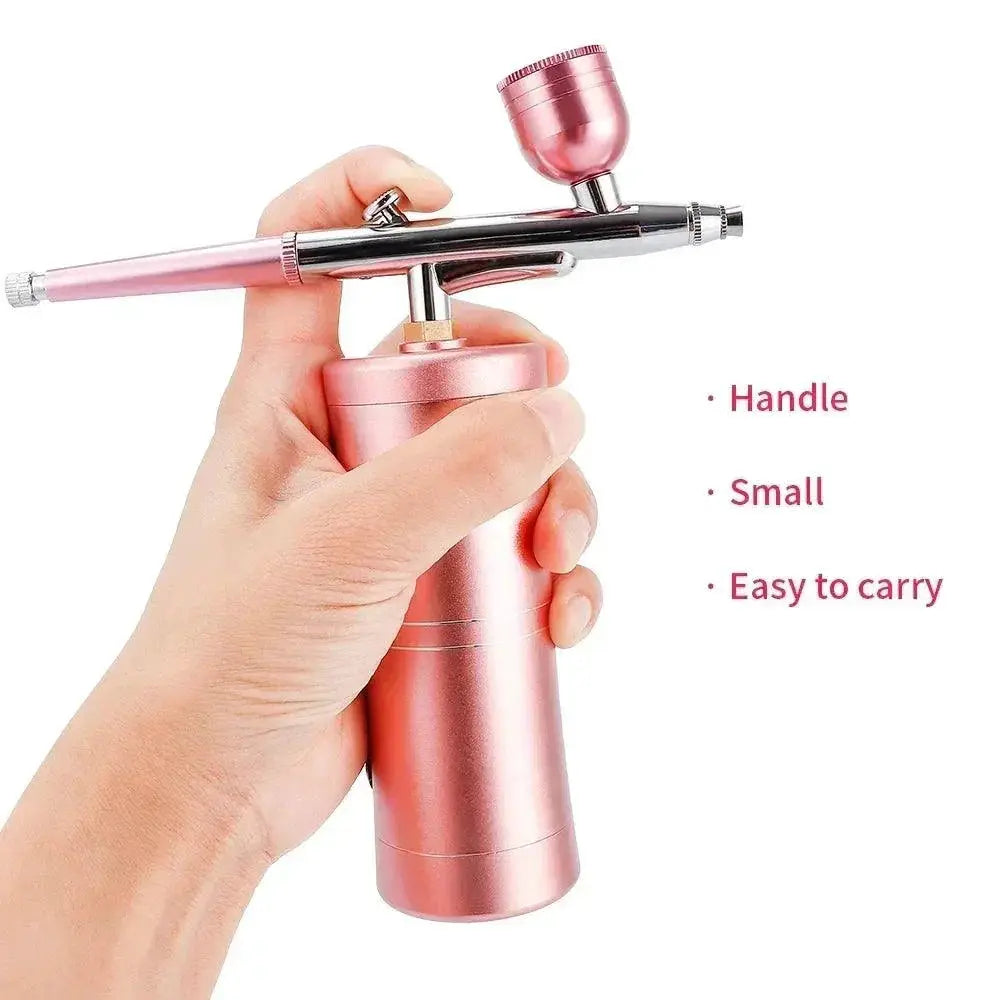 Pink Precision Nail Art Airbrush Kit for Craft Projects