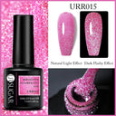 Pink Sequins Glitter Gel Nail Polish Reflective UV Art Kit