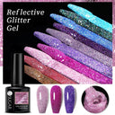 Pink Sequins Glitter Gel Nail Polish Reflective UV Art Kit