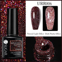 Pink Sequins Glitter Gel Nail Polish Reflective UV Art Kit