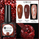 Pink Sequins Glitter Gel Nail Polish Reflective UV Art Kit