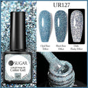 Pink Sequins Glitter Gel Nail Polish Reflective UV Art Kit