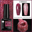 Pink Sequins Glitter Gel Nail Polish Reflective UV Art Kit