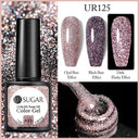 Pink Sequins Glitter Gel Nail Polish Reflective UV Art Kit