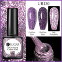Pink Sequins Glitter Gel Nail Polish Reflective UV Art Kit