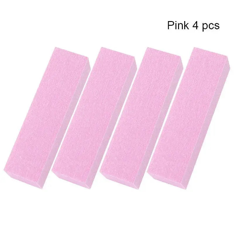 Pink White Professional Nail Buffer Block Set Achieve Shine