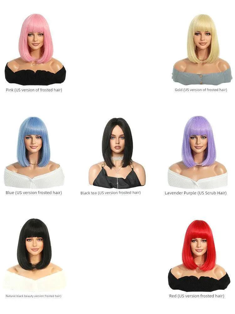 Pink Wig Bobhaircut For Night Parties Stand Out Today