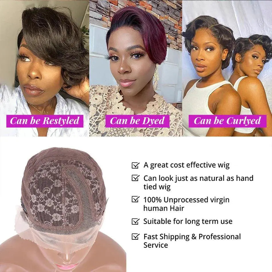 Pixie Cut Brazilian Human Hair Wig Ultimate Style Transformation